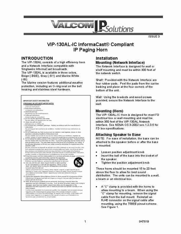 VALCOM IP SOLUTIONS VIP-130AL-IC-page_pdf